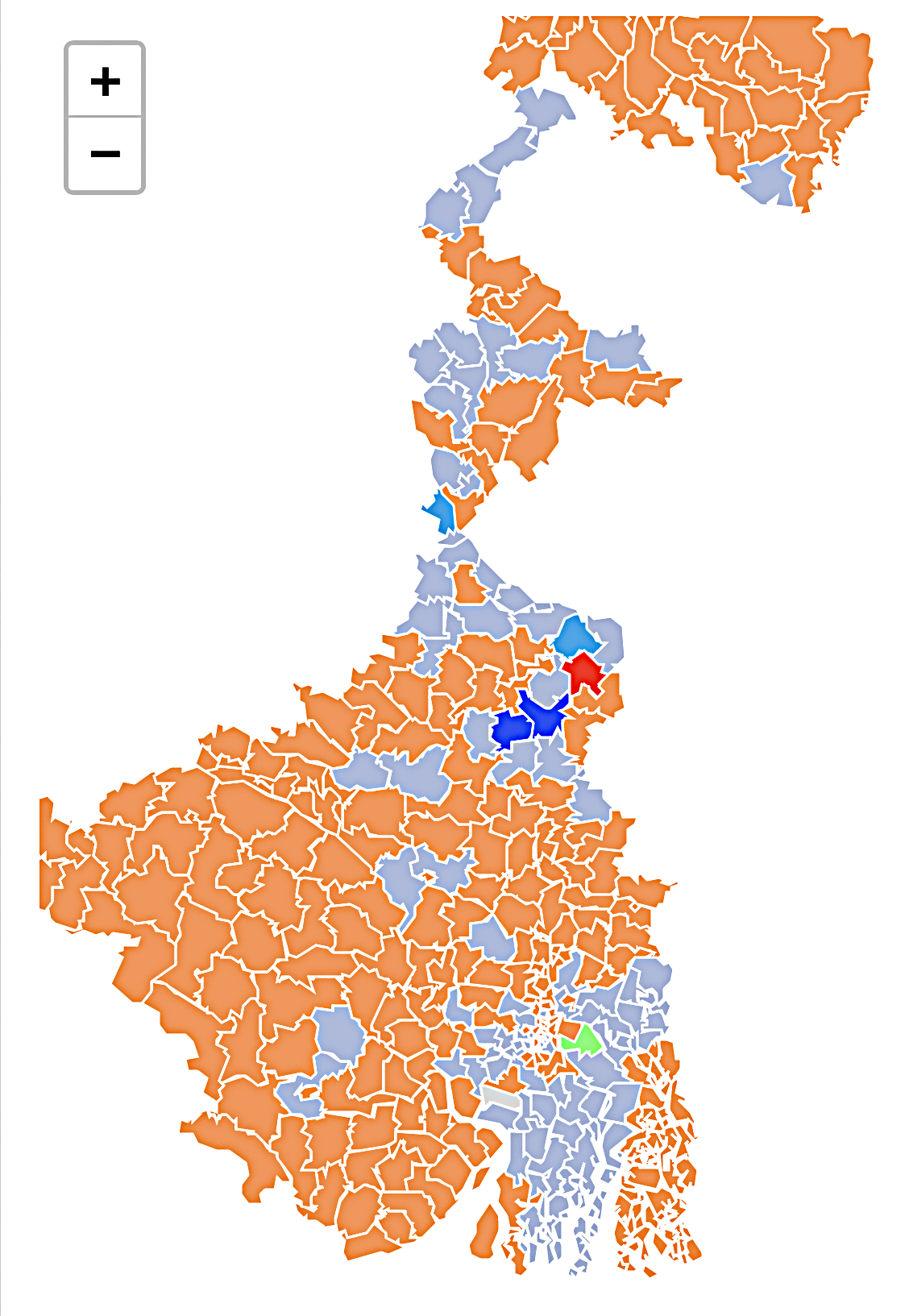West Bengal constituency map 2026